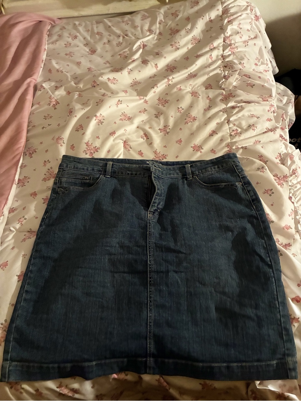 Style & Co. Dark Blue Denim Mini Skirt